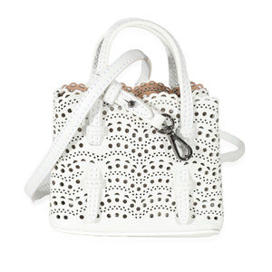 ALAIA Blanc Optique Calfskin Mini Mina Bag